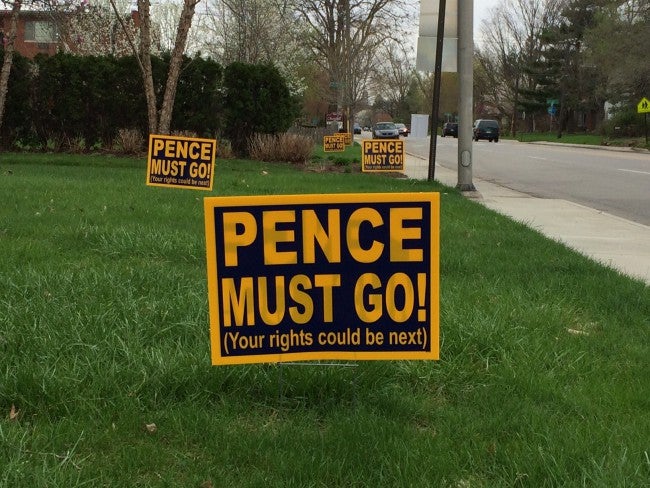 Signs popping up saying 'Pence must go' - Indianapolis News | Indiana ...