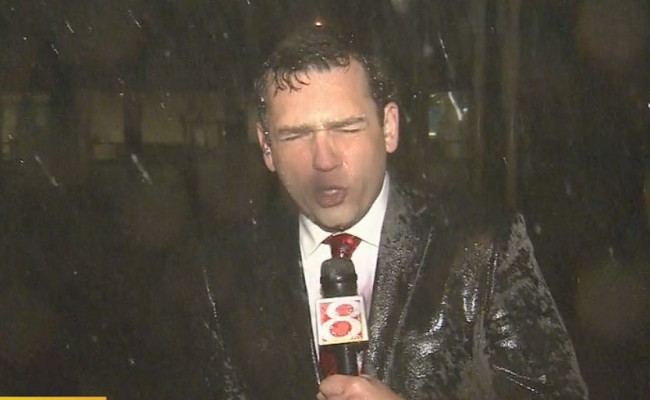 Umbrellaless Wish Reporter Gets Soaked On Air Indianapolis News Indiana Weather Indiana 4363