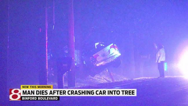 1 Dead After Car Wraps Around Tree On Binford Blvd - Indianapolis News ...