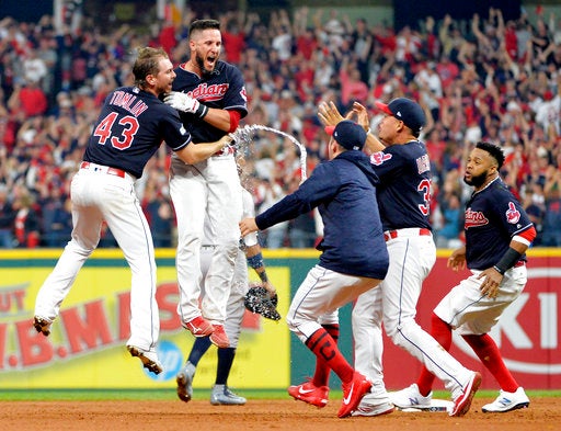 Yan Gomes walks off after 13-inning affair, Indians beat Yankees 9-8 for a  2-0 lead in ALDS - NBC Sports