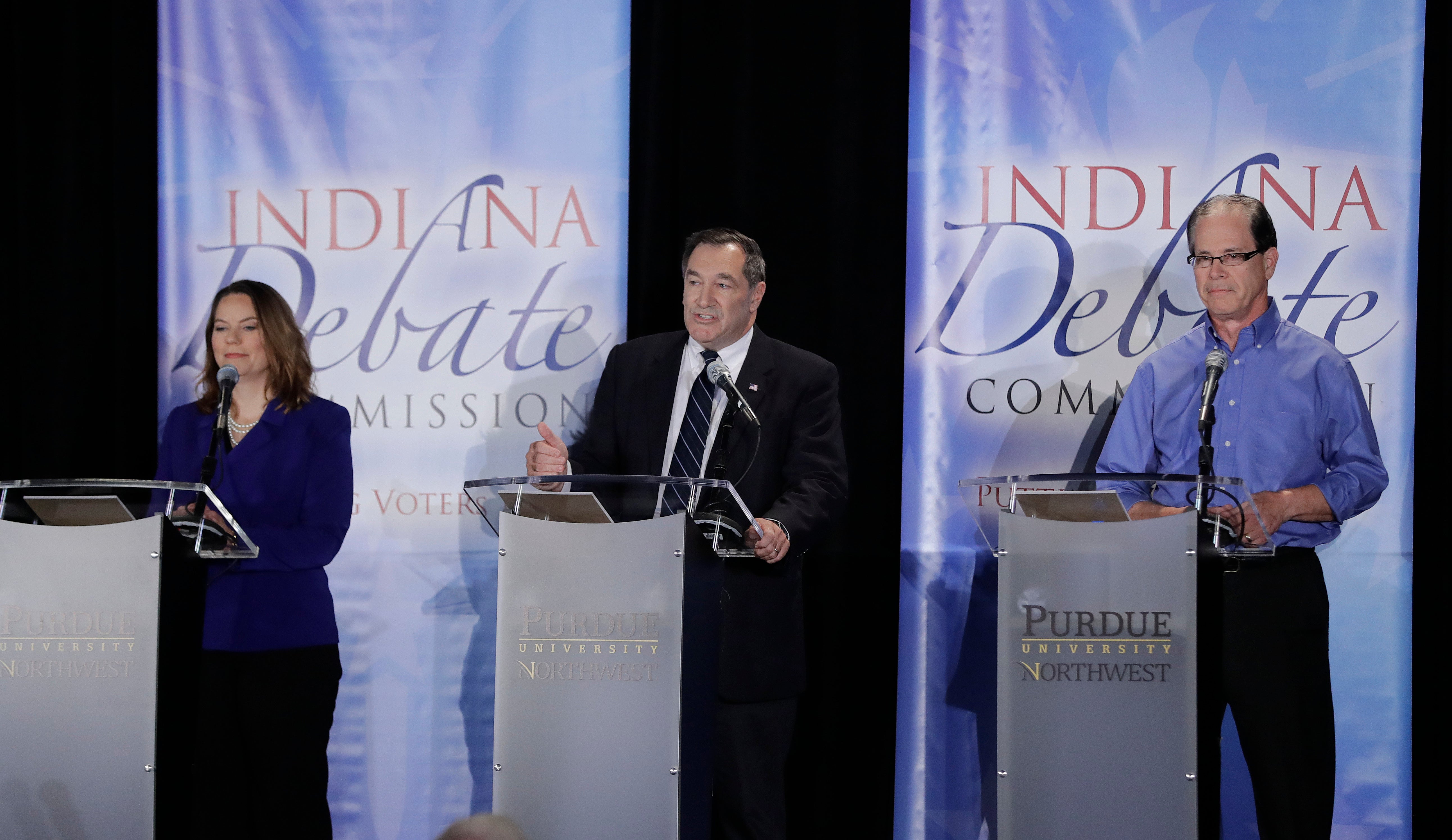 Indiana US Senate candidates face off in 1st debate WISHTV