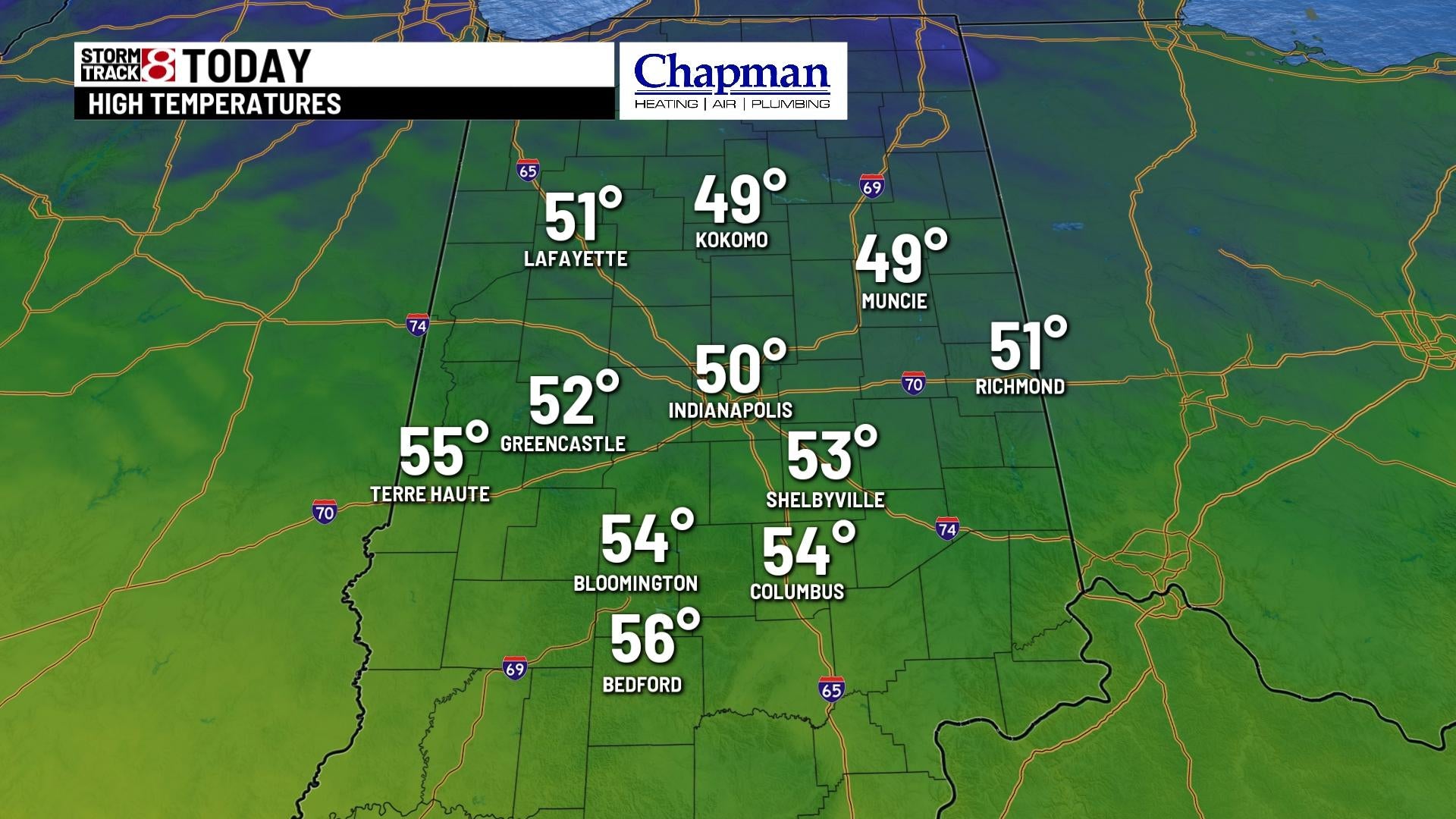 Cooler Temperatures Settle In - Indianapolis News | Indiana Weather ...