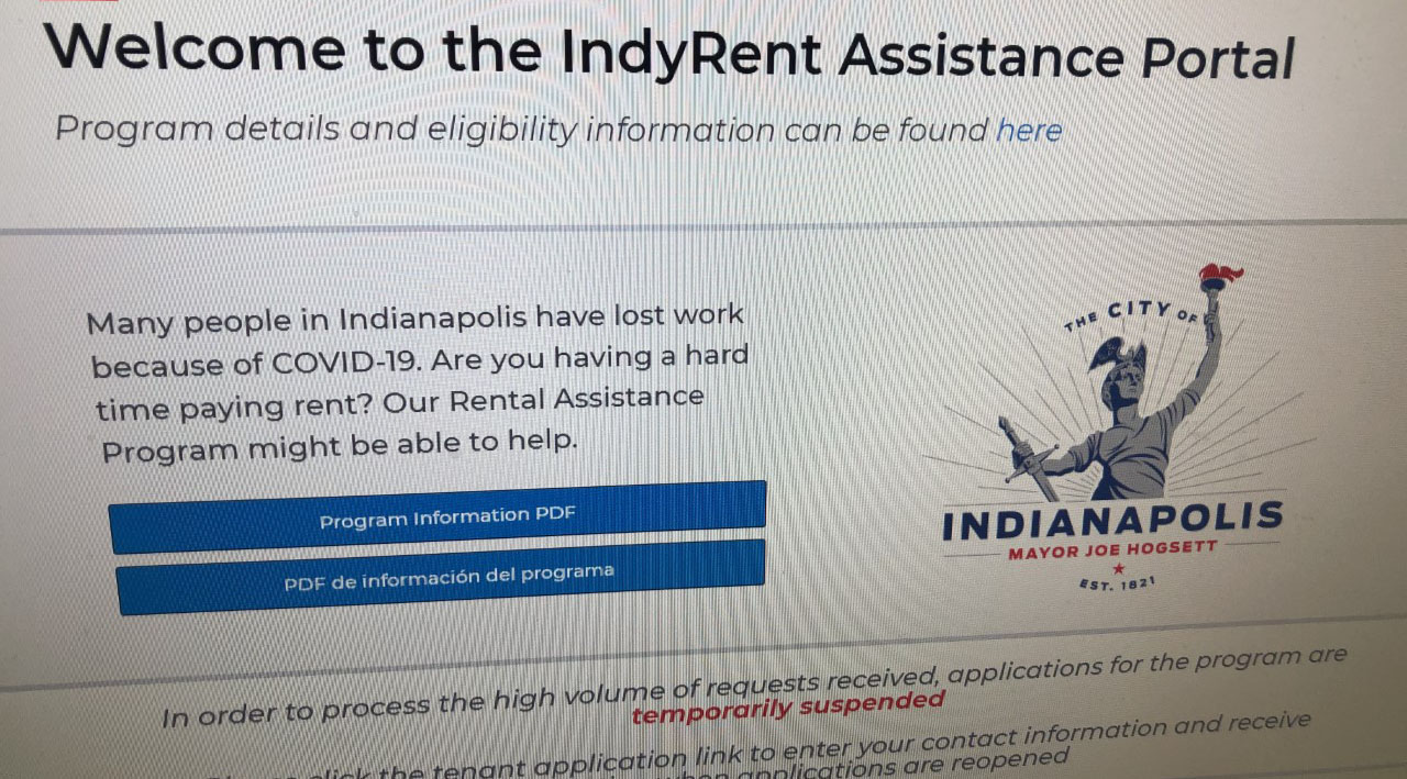 Indianapolis to reopen rental assistance program Indianapolis News