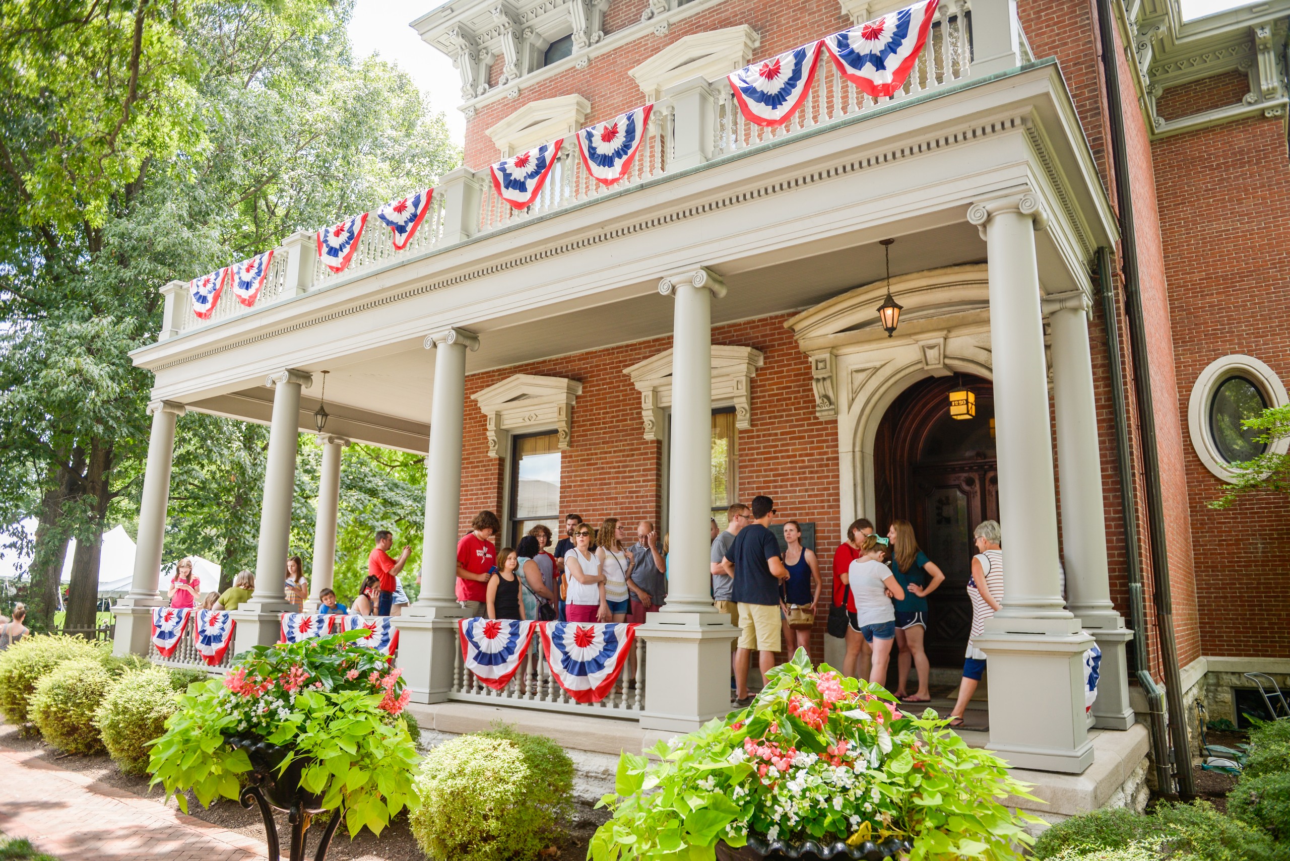 Fourth of July social decks out Benjamin Harrison site in red, white ...
