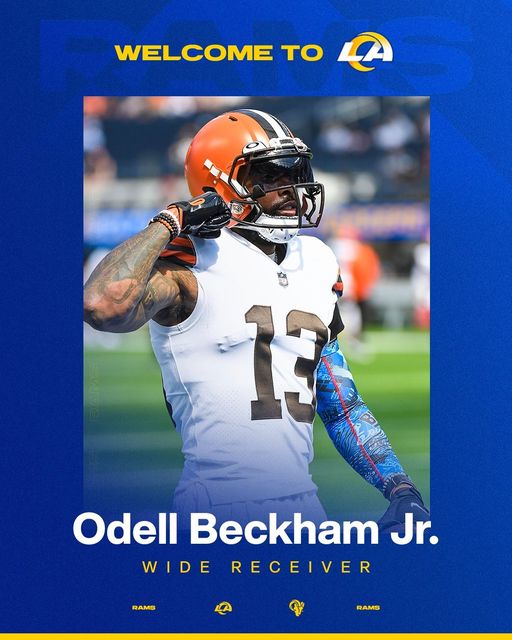 Odell Beckham Jr. agrees to join Los Angeles Rams in one-year deal