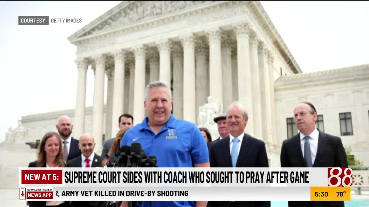 Supreme Court backs coach in praying on field after games – WISH-TV |  Indianapolis News | Indiana Weather | Indiana Traffic