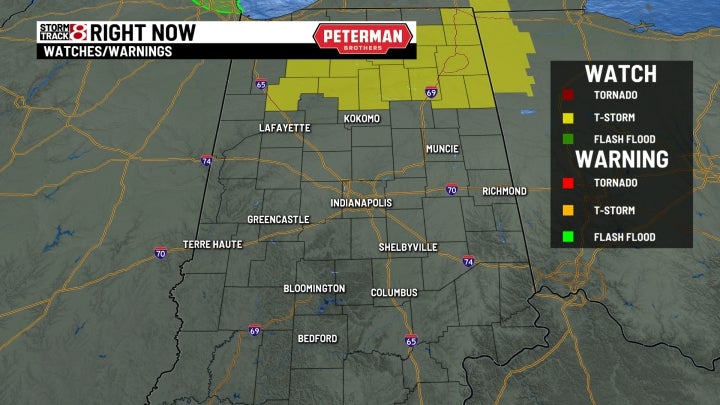 Severe Thunderstorm Watch until 7 a.m. for parts of northern Indiana