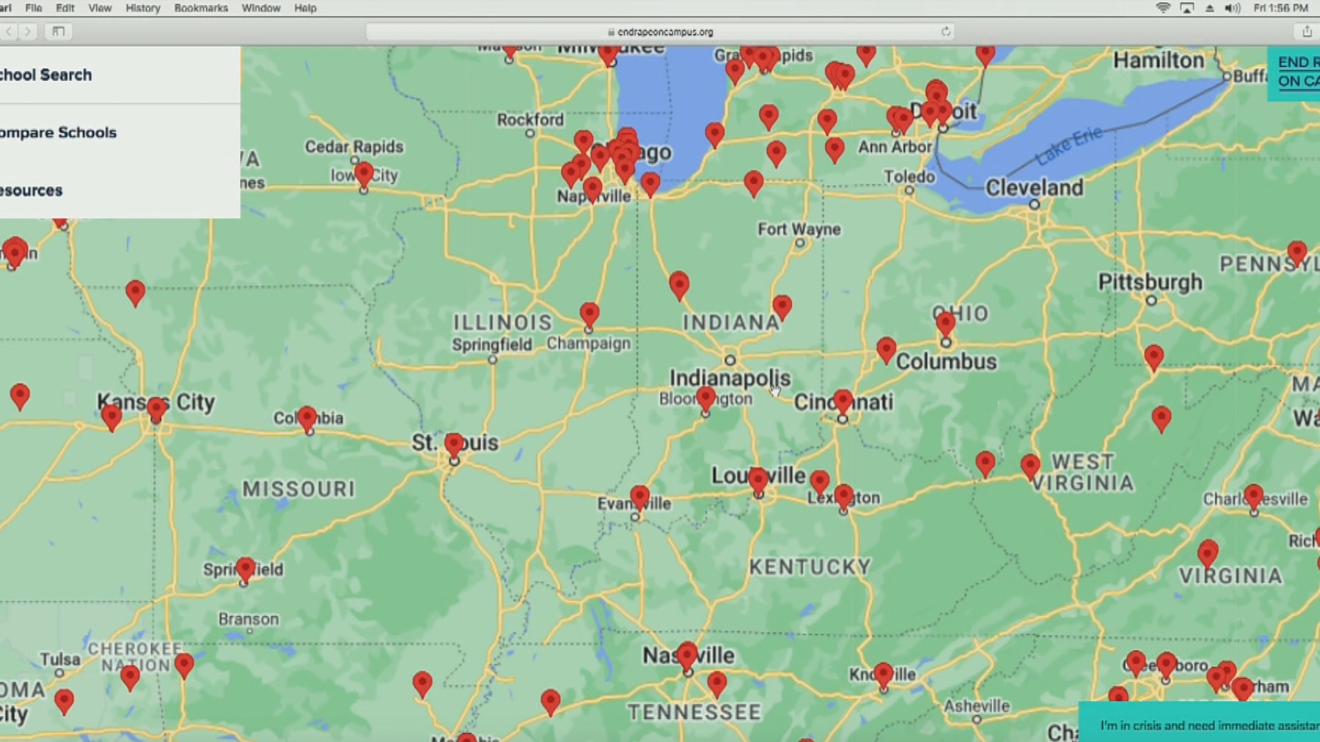 Nonprofit’s database compares sexual assaults at universities