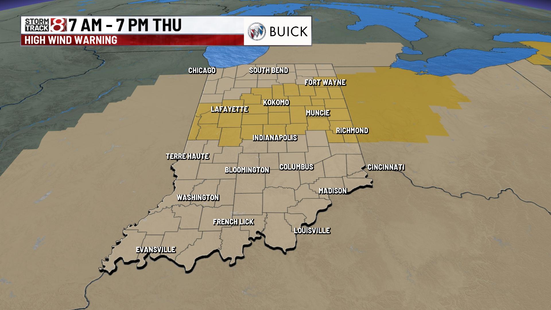 Tracking Wednesday night rain, high winds Thursday