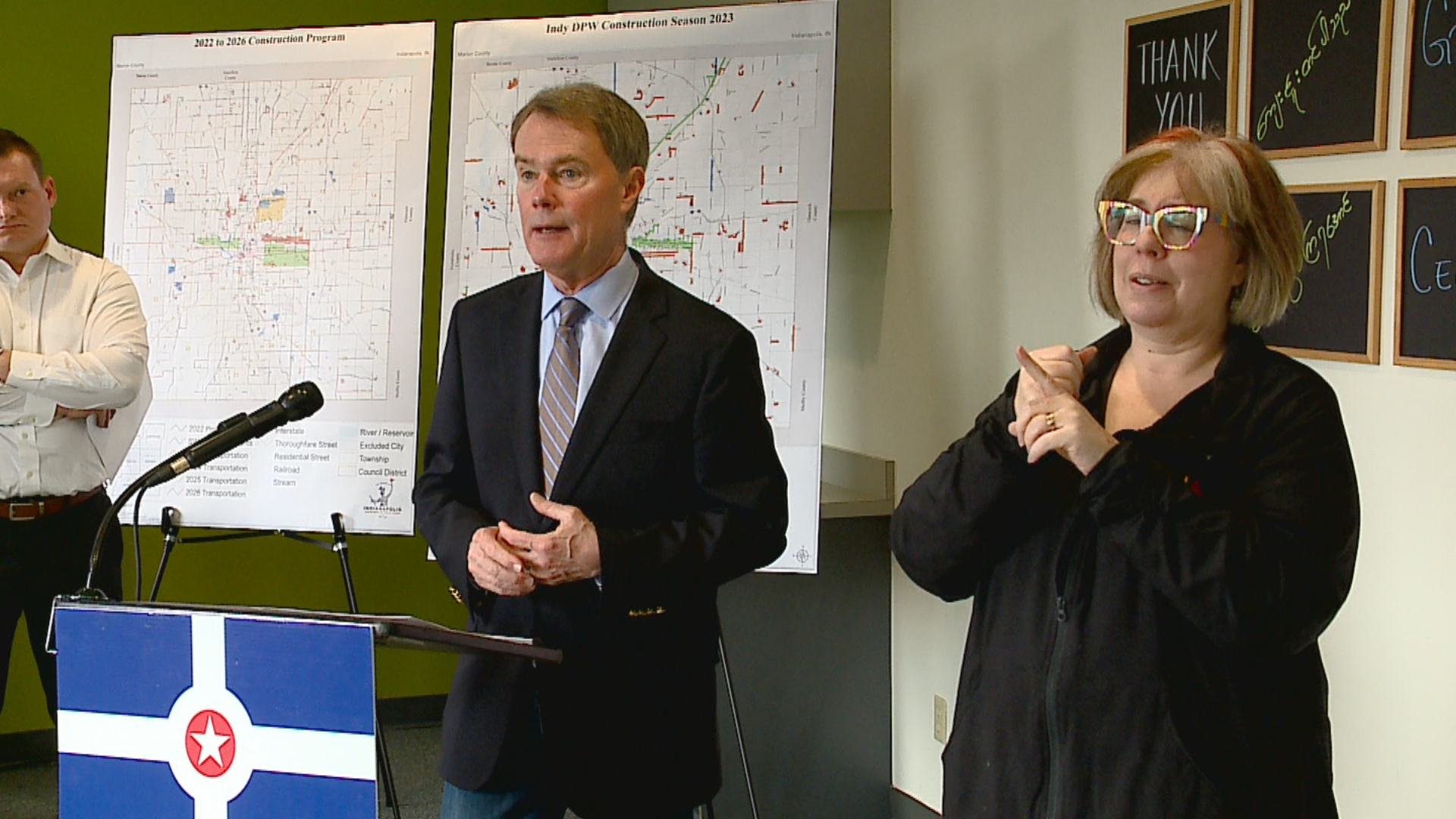 Indianapolis officials mark start of 5-year, .1B plan for roads, trails, green spaces