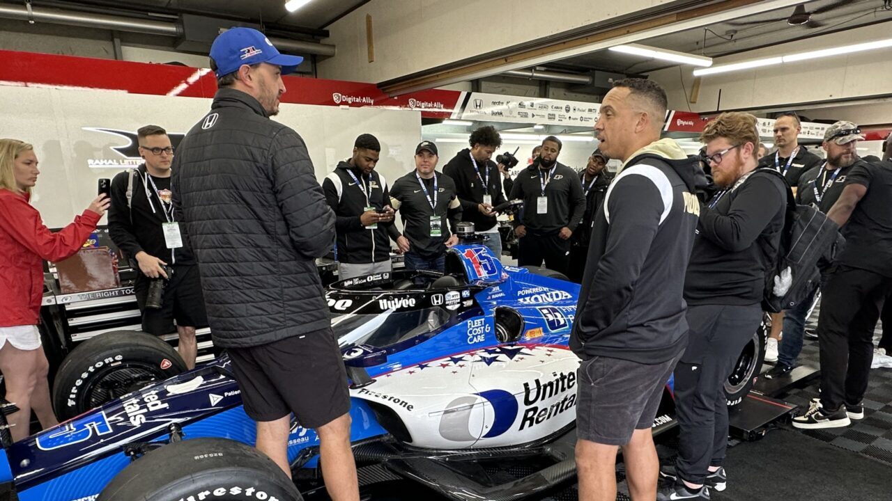 Graham Rahal talks IndyCar with Purdue football head coach