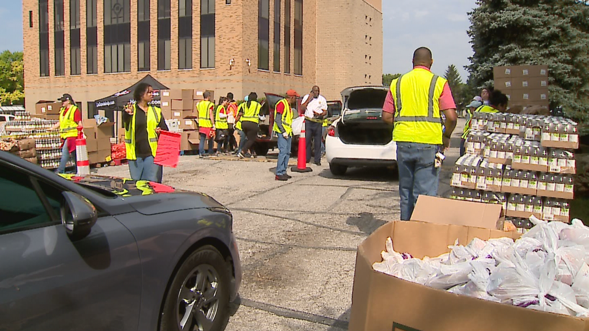 Gun locks handed out at food distribution event