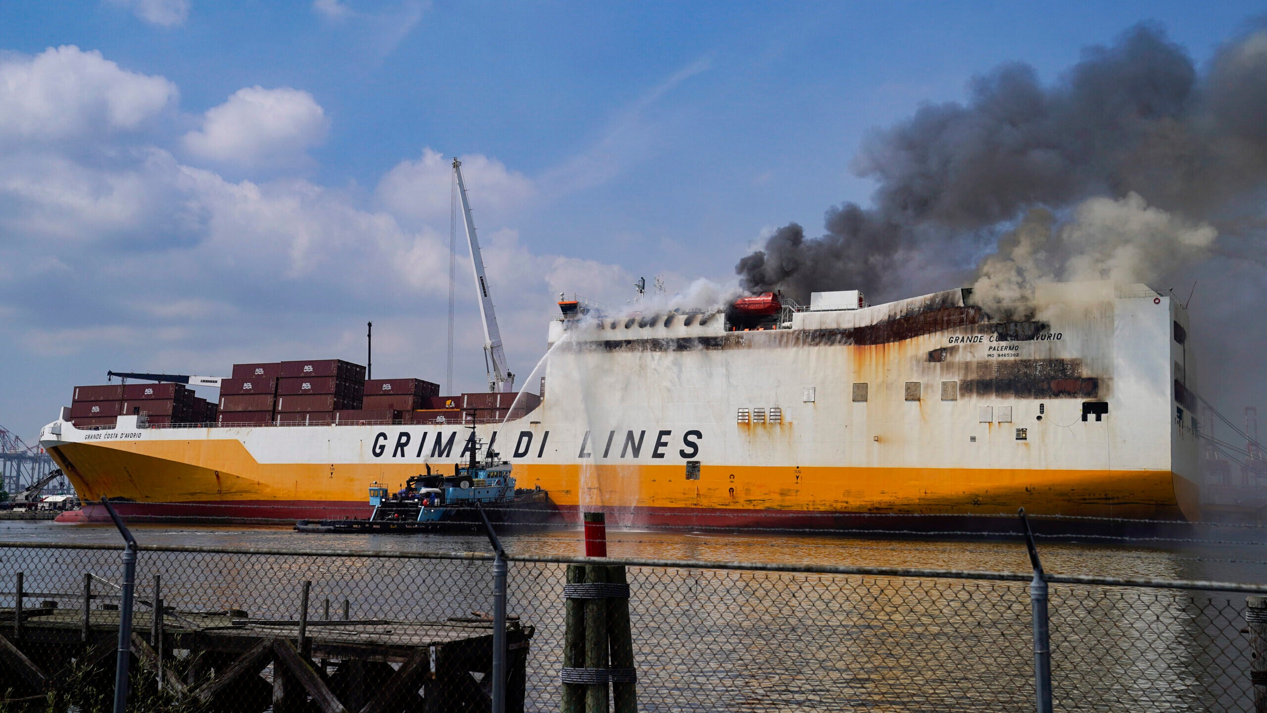 Crews continue to battle cargo ship blaze that killed 2 New Jersey  firefighters - Indianapolis News | Indiana Weather | Indiana Traffic |  WISH-TV |