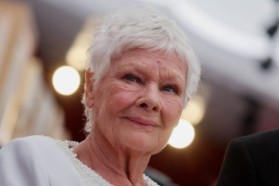 Judi Dench, here in March 2022, says that a degenerative eye condition has left her unable to read scripts or see on set. Mandatory Credit: Mike Blake/Reuters/File