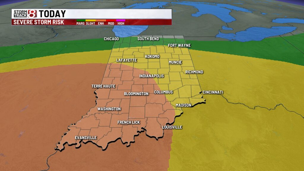 Very mild with severe storm threat today