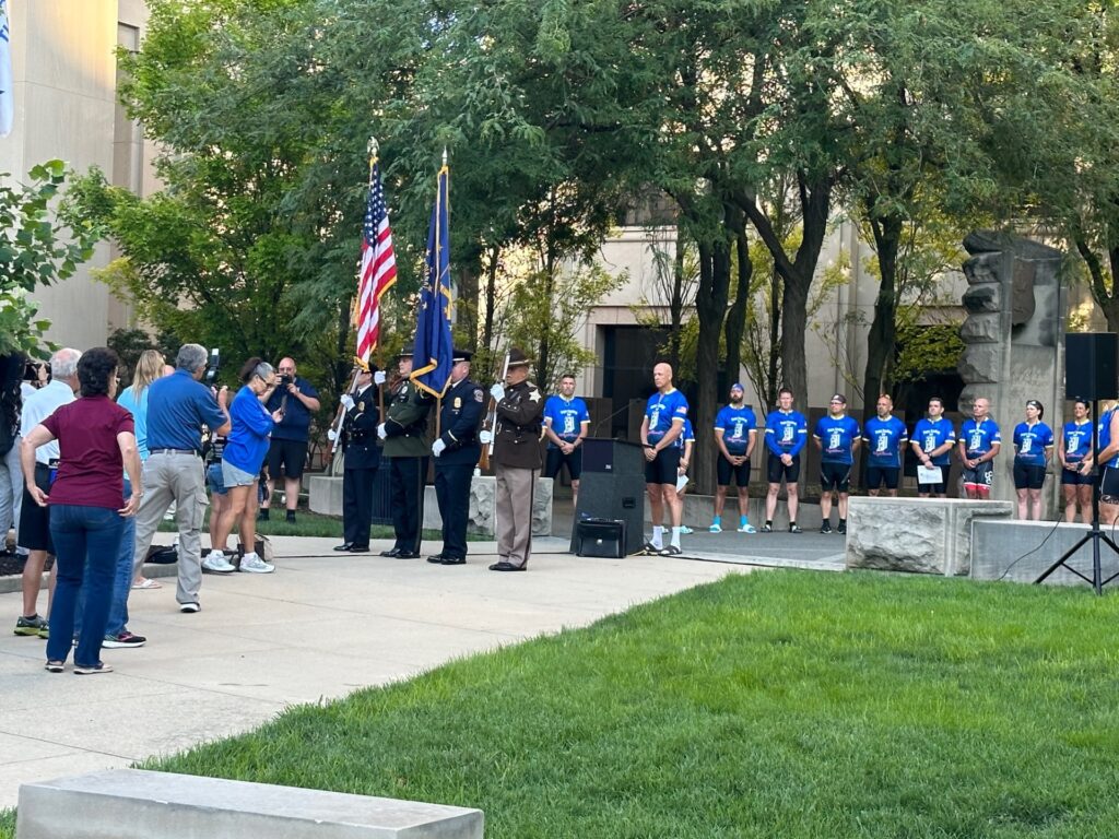 22nd annual Cops Cycling for Survivors event on July 10, 2023, in Indianapolis. (WISH Photo/Hanna Mordoh)