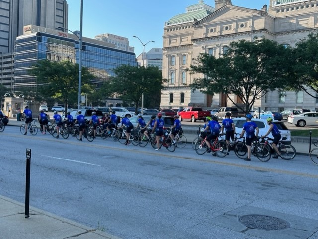 22nd annual Cops Cycling for Survivors event on July 10, 2023, in Indianapolis. (WISH Photo/Hanna Mordoh)