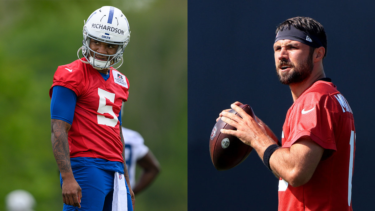 Colts' Richardson and Minshew embracing quarterback competition at camp -  WISH-TV, Indianapolis News, Indiana Weather