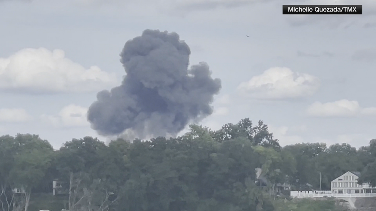 Pilot, crew member eject moments before jet crashes at Michigan air