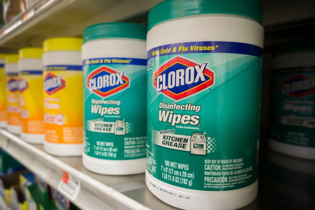 Clorox disinfecting wipes on a store shelf. Clorox said a cyberattack is disrupting operations. (Photo by Shutterstock via CNN)