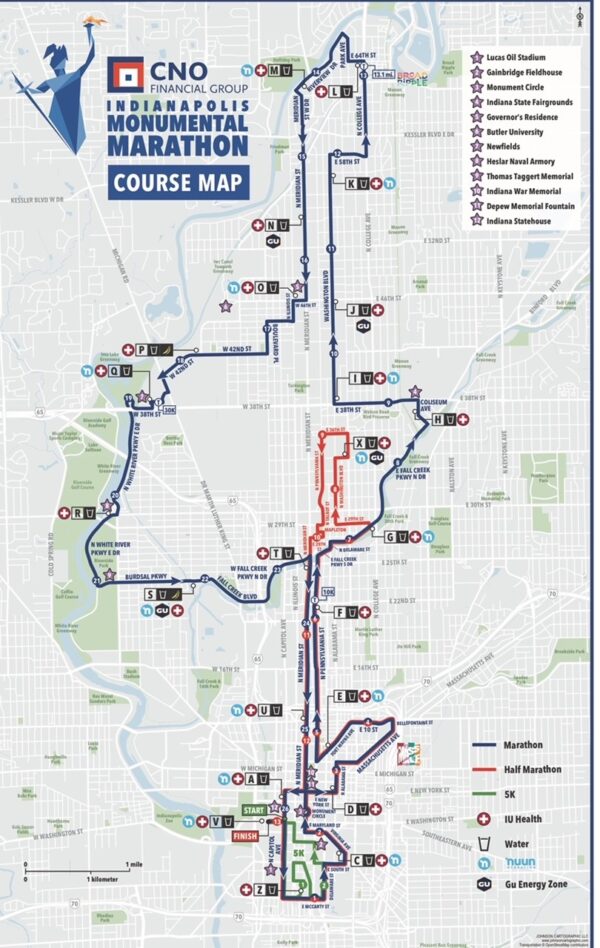 16th annual Monumental Marathon to close Indianapolis streets