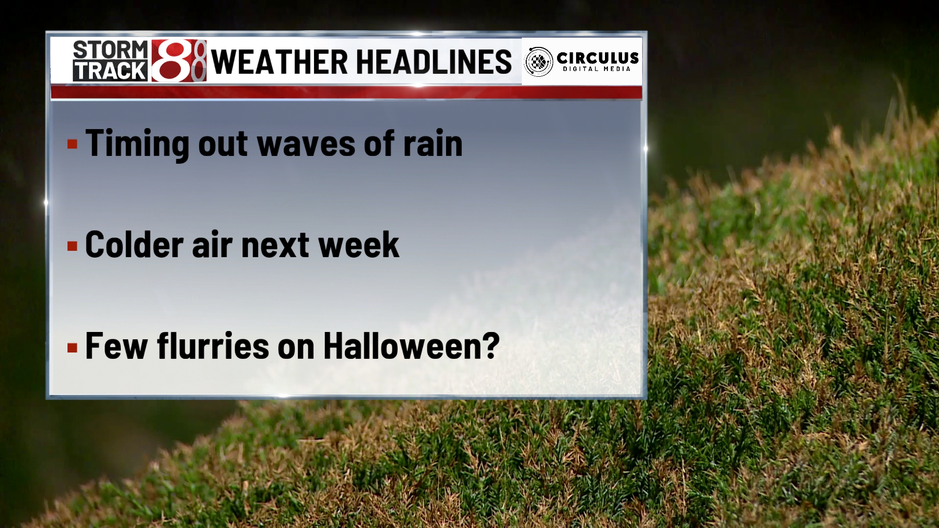 A wet weekend with Halloween flurries?!