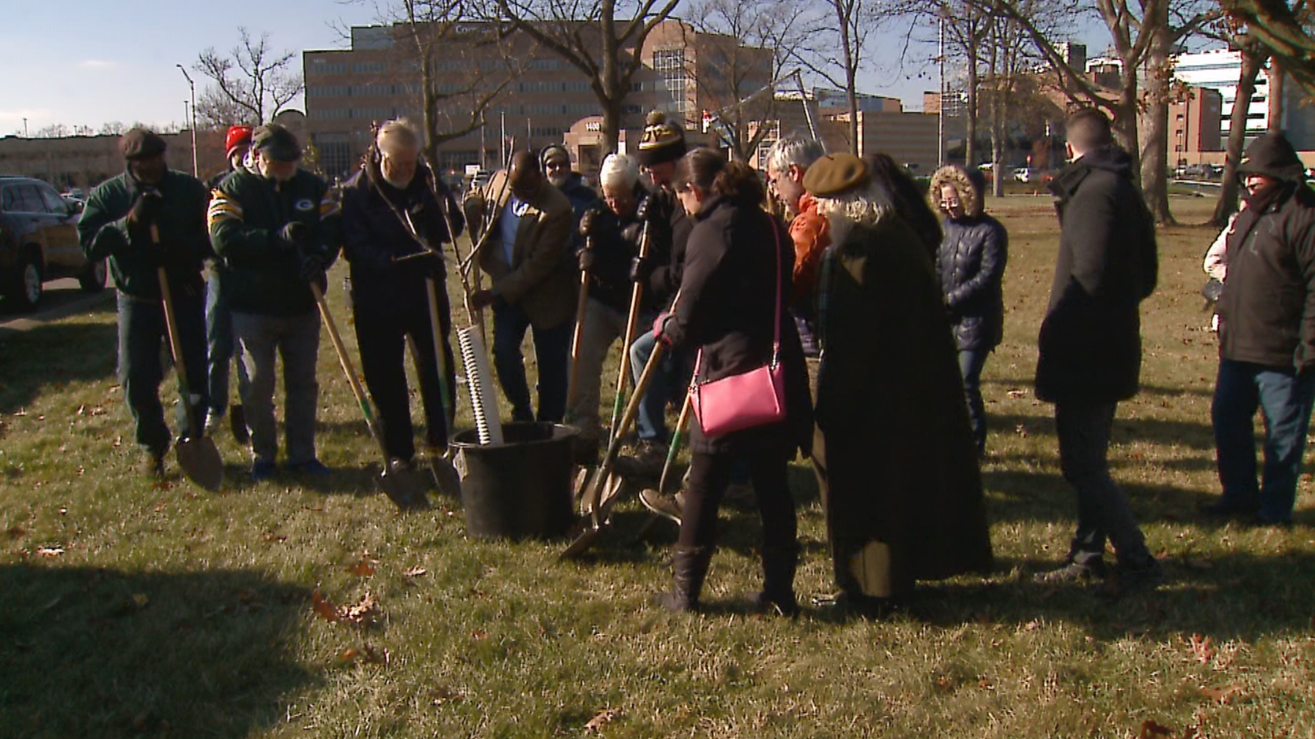 Faith leaders gather to plant tree on Giving Tuesday