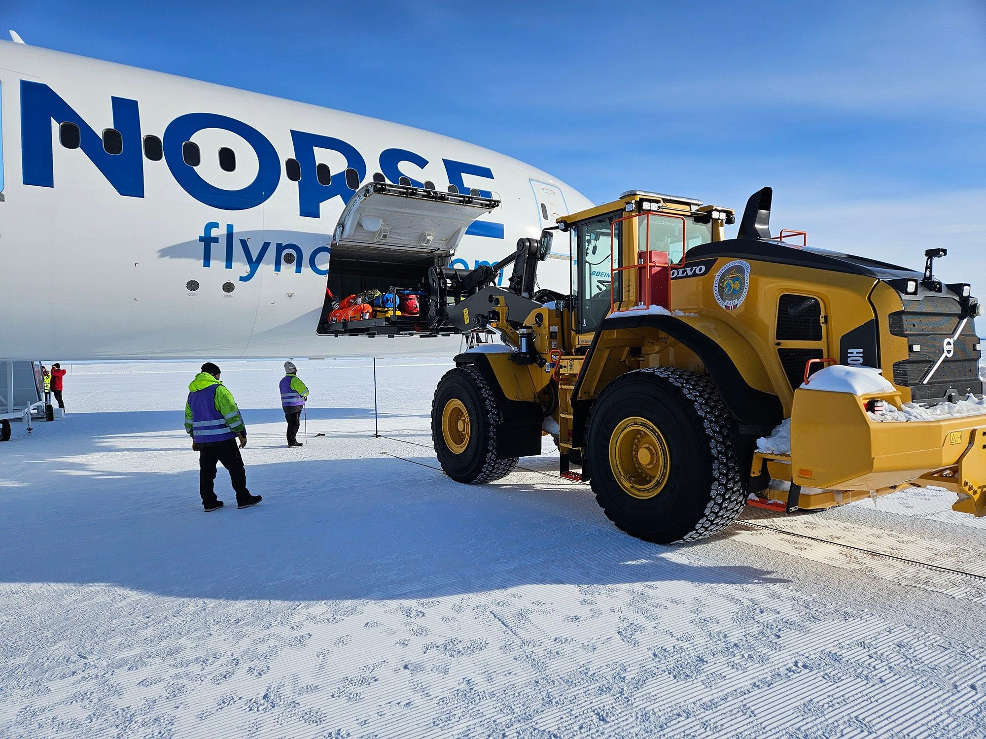 Frozen first as Boeing 787 Dreamliner makes landing in Antarctica.