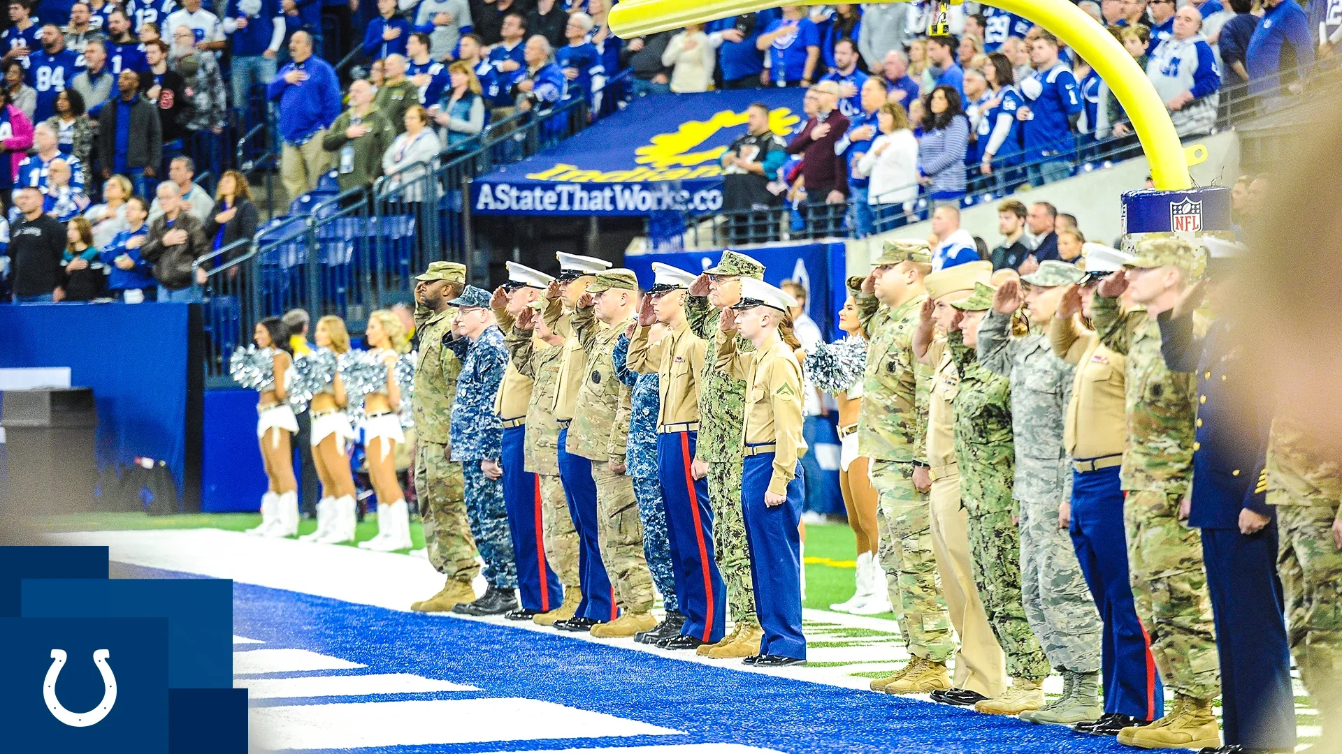 Colts honor military members with 'Salute to Service' game