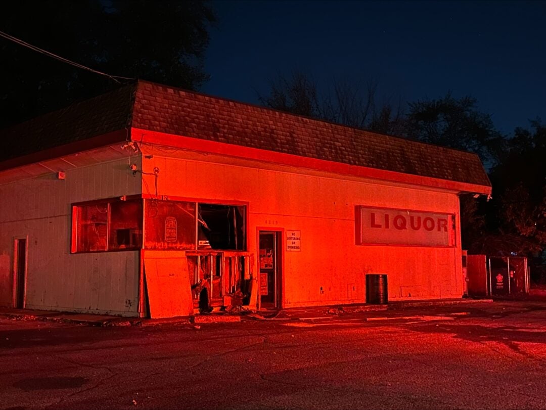 Arson investigators are looking into what caused a fire at a liquor store on the near east side of Indianapolis. (WISH Photo)