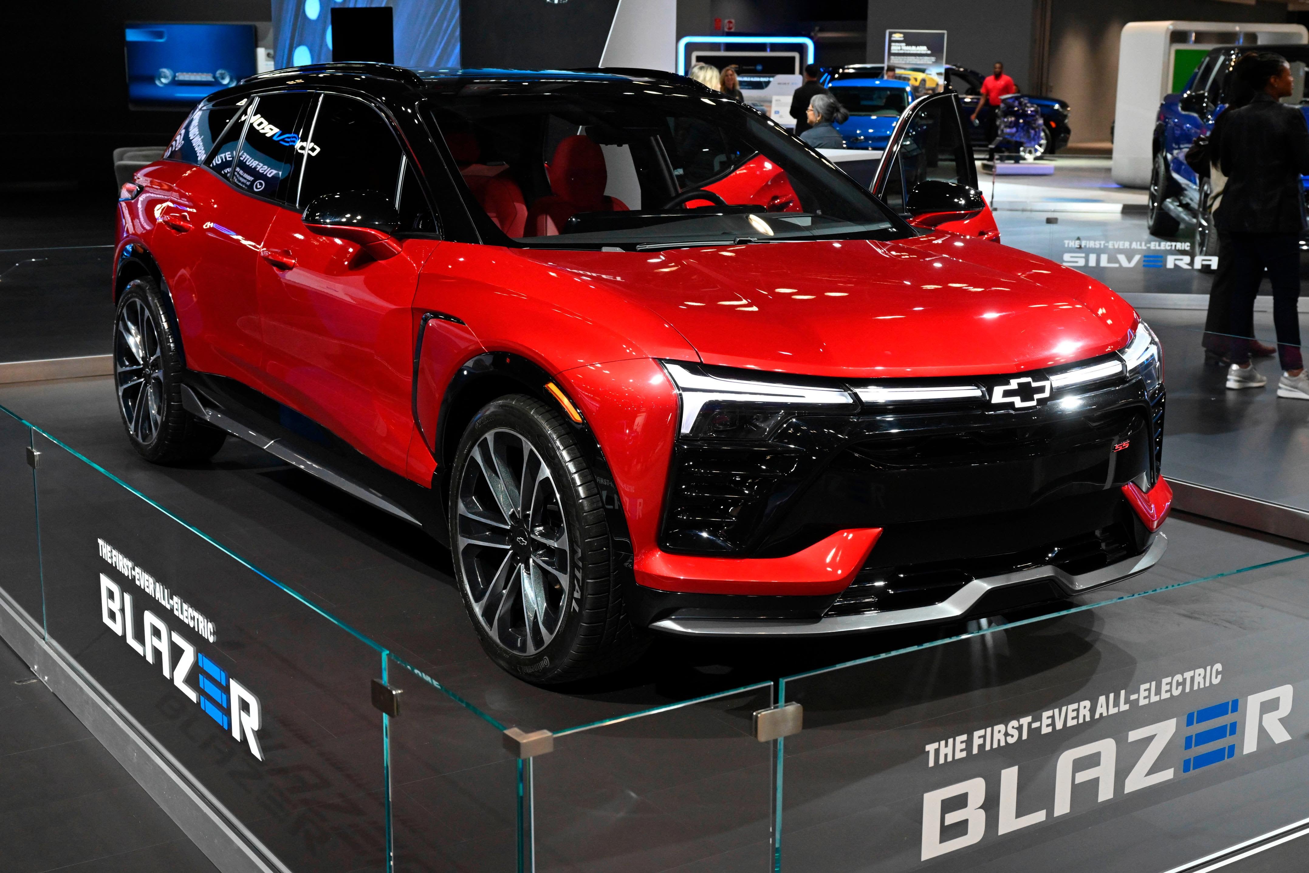 The Chevrolet Blazer EV on display during the 2023 New York International Auto Show in New York City.