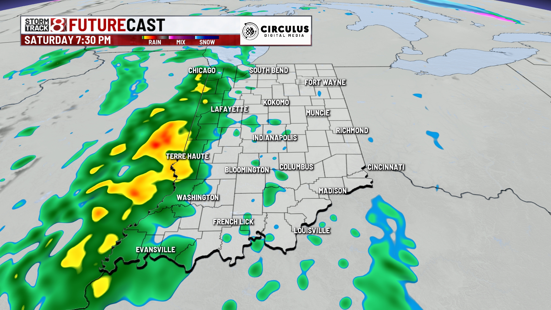 Rain moving in late Saturday