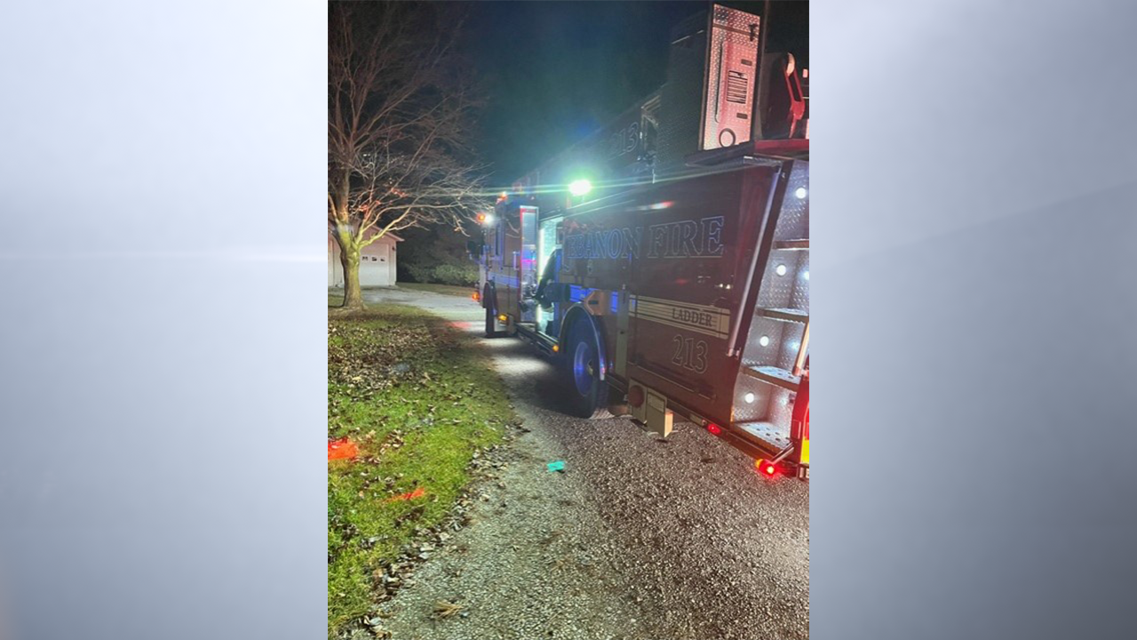 Firefighters on the scene of a house fire in Lebanon (Photo Provided/ Lebanon Fire Department)