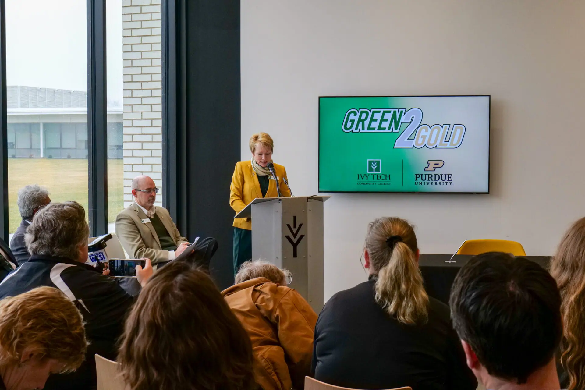 Ivy Tech and Purdue University are teaming up in a collaboration for a new program called Green2Gold. On Wednesday, leaders of both institutions announced that they would offer a combined Associate of Science (AS) in engineering from Ivy Tech and a Bachelor of Science (BS) in engineering from Purdue. (Provided Photo/IvyTech)