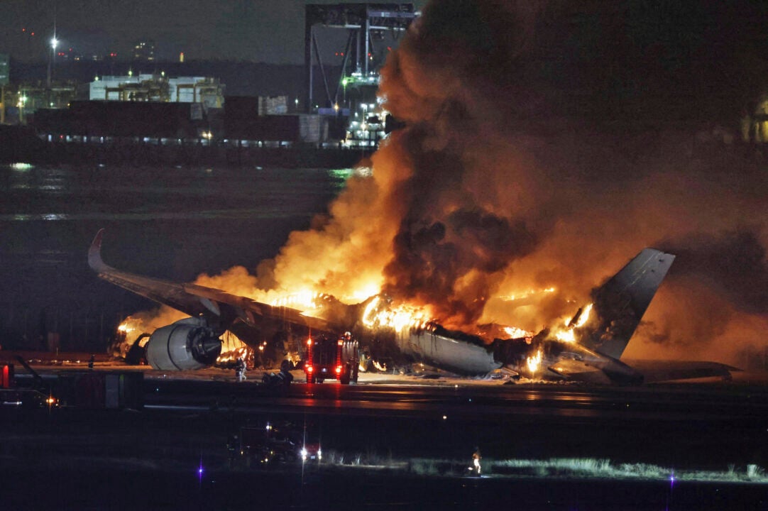 5 killed after planes collide, burst into flames on runway at Tokyo's