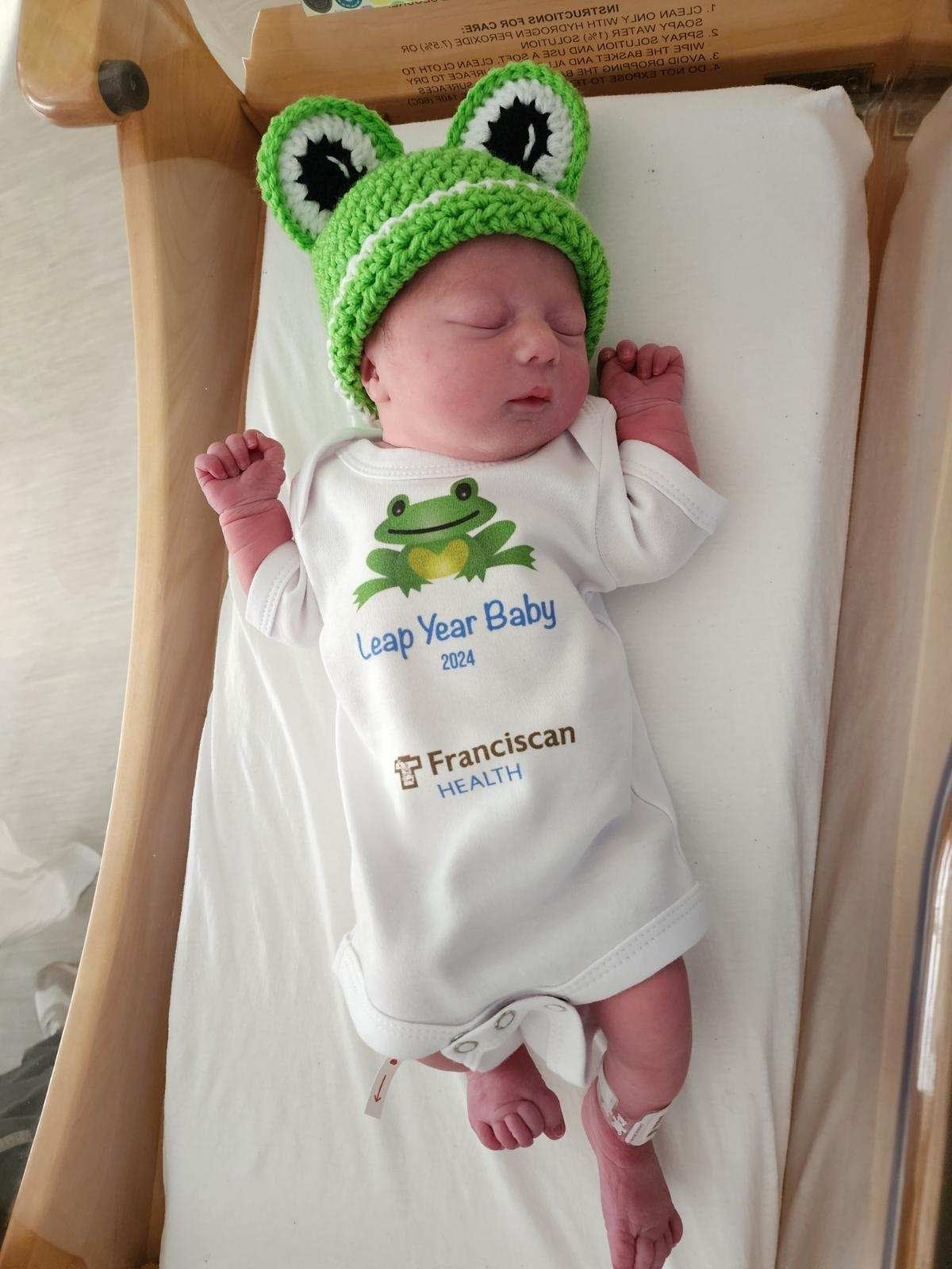 Evelyn Josephine Bauer was born at 5:25 a.m. on Feb. 29 at Franciscan Health Mooresville.