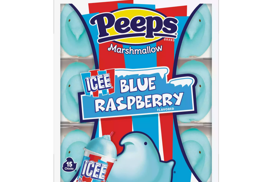 You can enjoy the sweet and fruity flavor of a ICEE® Blue Raspberry without the dreaded brain freeze by popping a few ICEE® Blue Raspberry Flavored Marshmallow Chicks. Available exclusively at Target. (Photo by Just Born, Inc.)