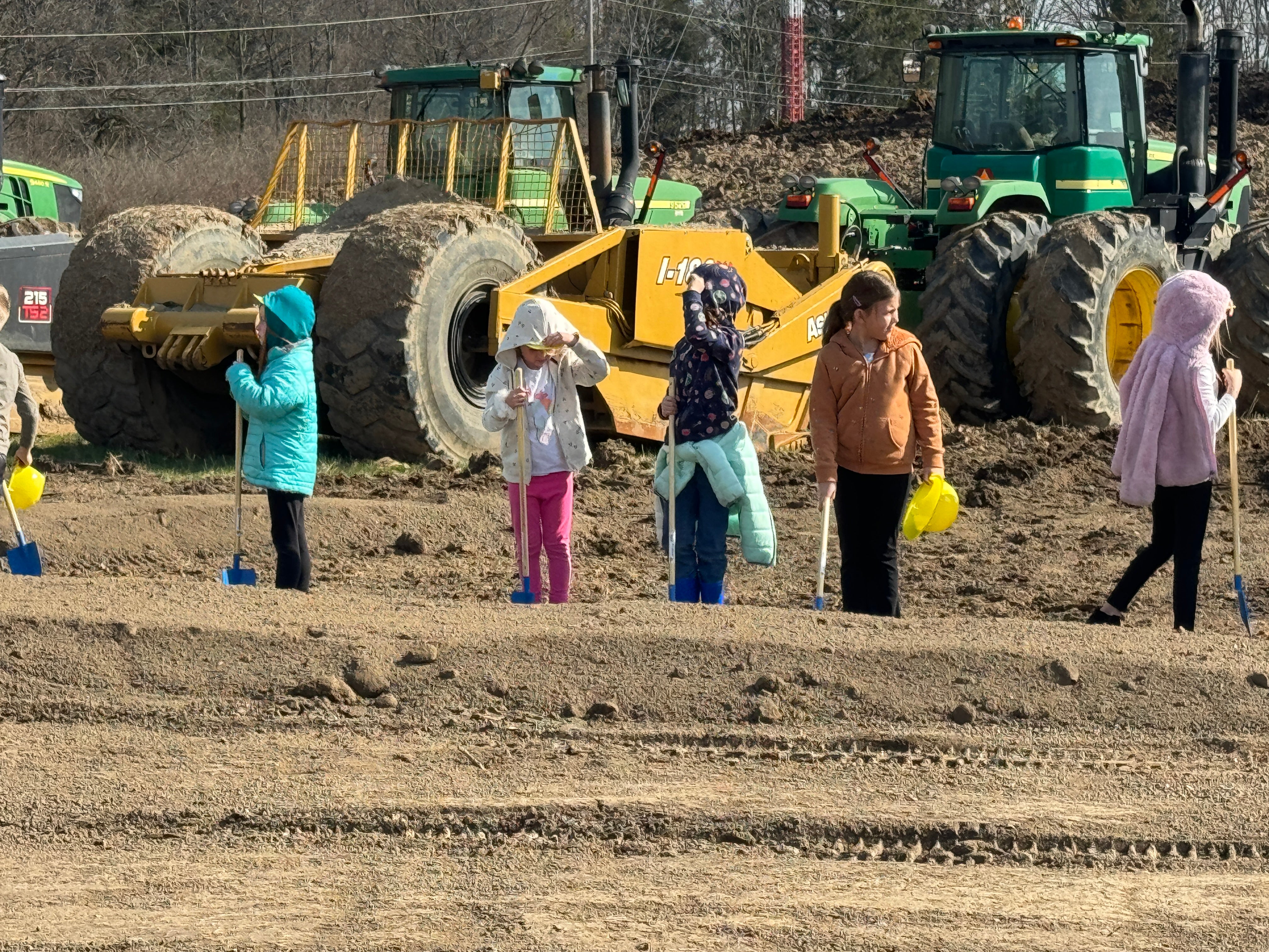 Fishers 1st graders help break ground on new Community Center