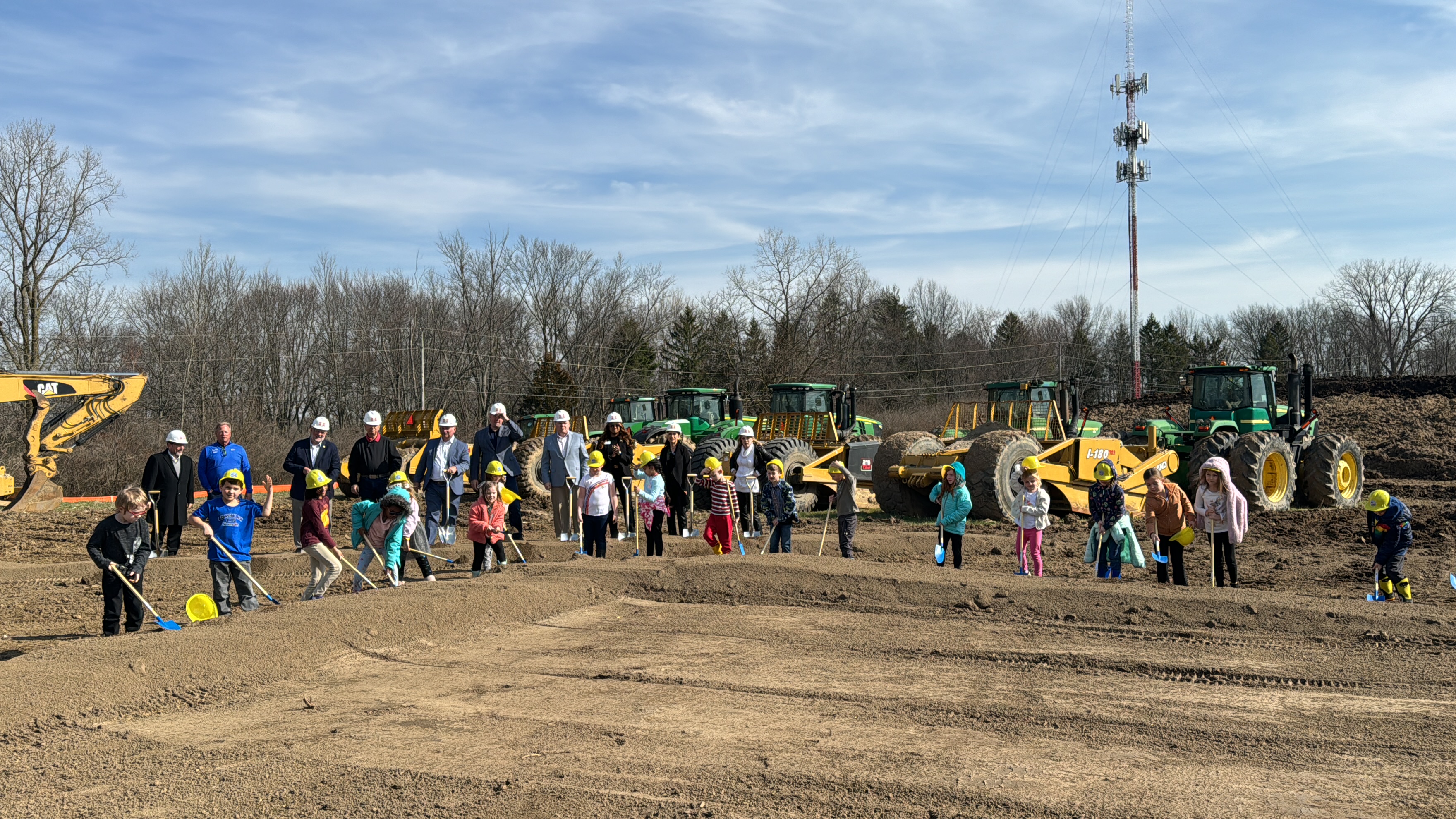 Fishers 1st graders help break ground on new Community Center