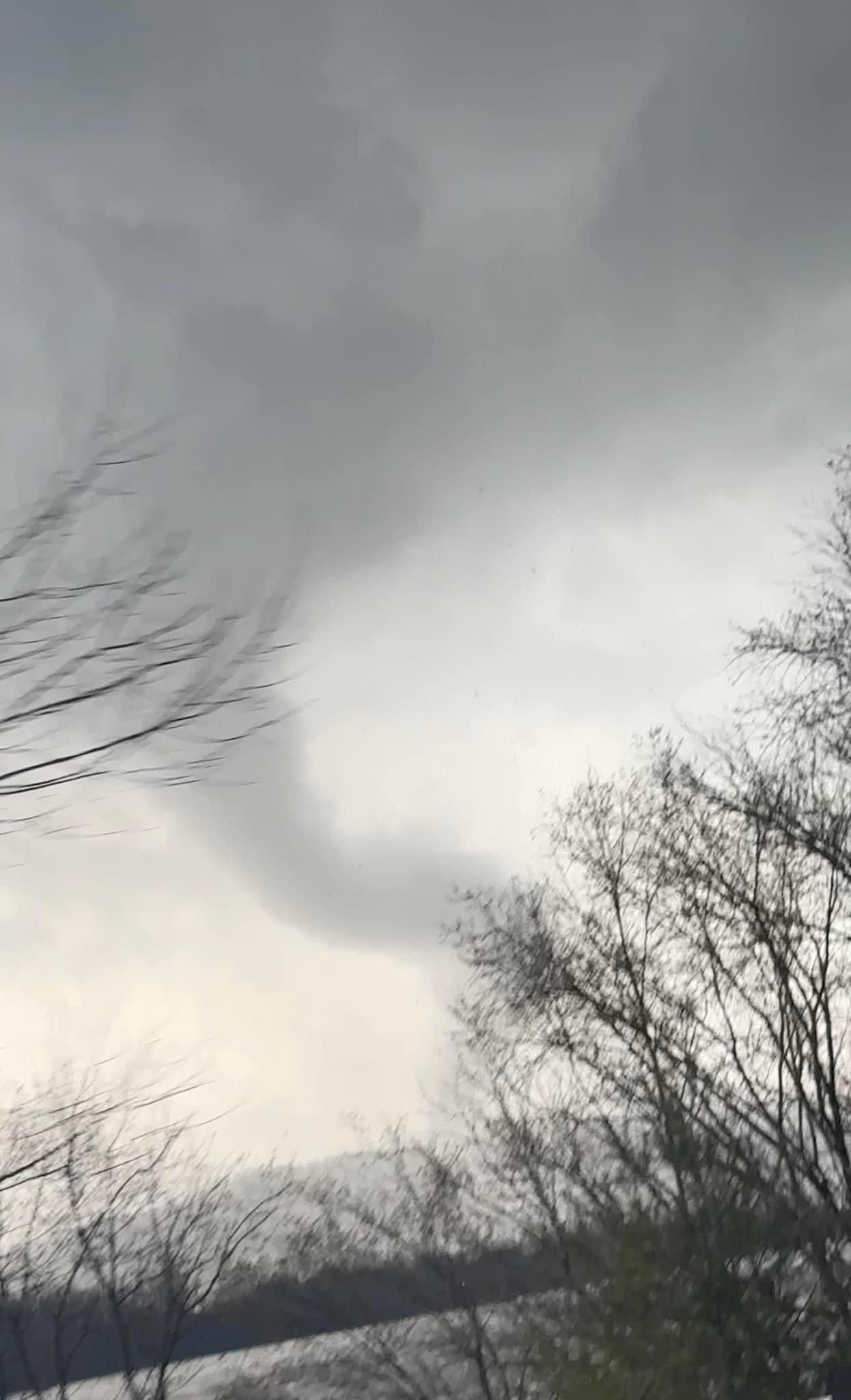 Funnel cloud captured Shannon Rosales in southern Indiana.