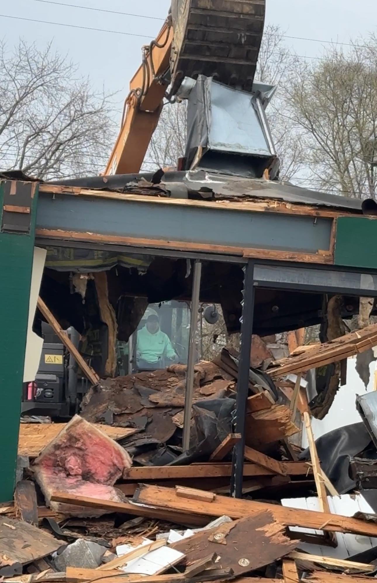 More than four decades later, demolition of the now abandoned building on Crawfordsville Road has begun.