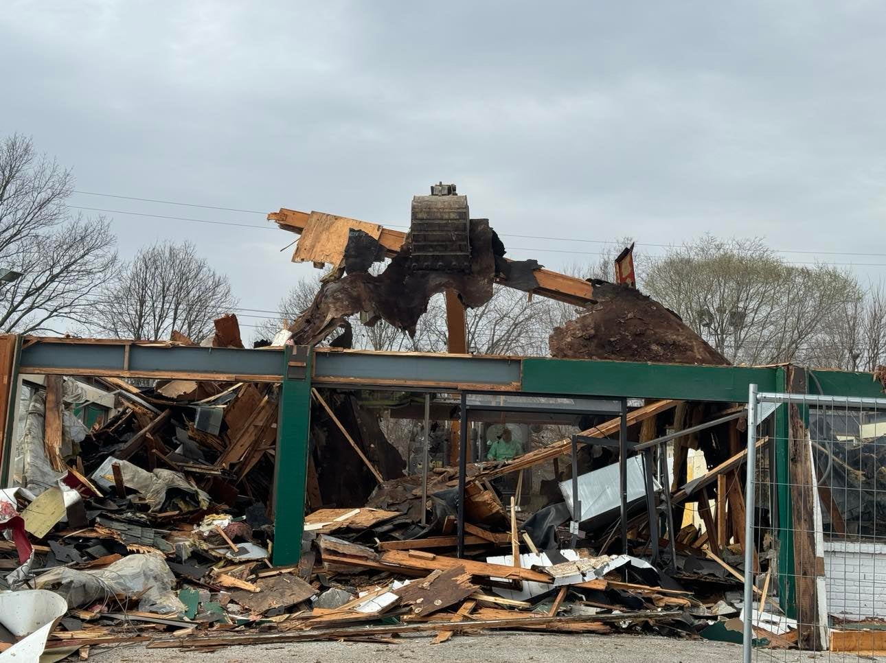 More than four decades later, demolition of the now abandoned building on Crawfordsville Road has begun.