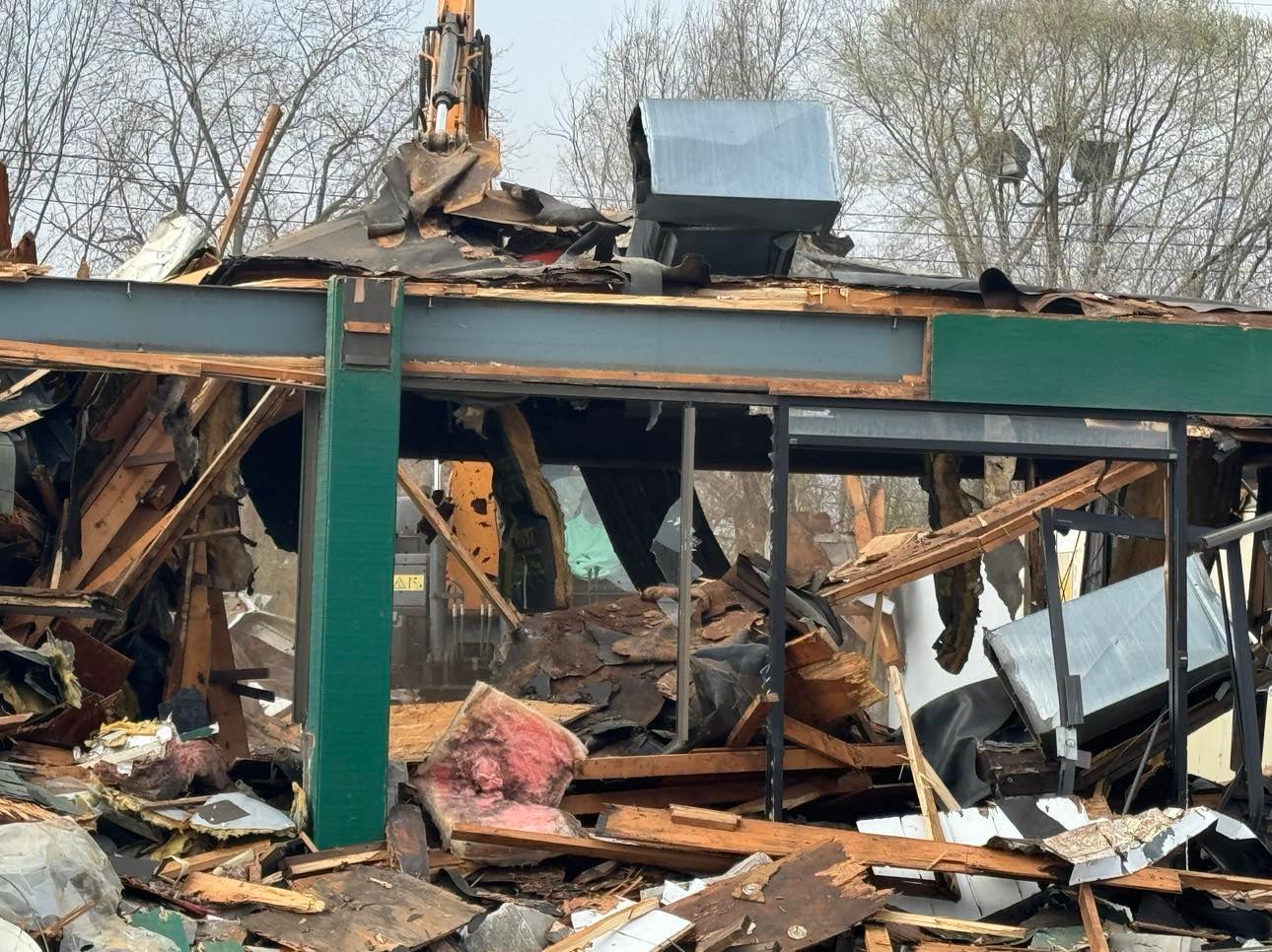 More than four decades later, demolition of the now abandoned building on Crawfordsville Road has begun.