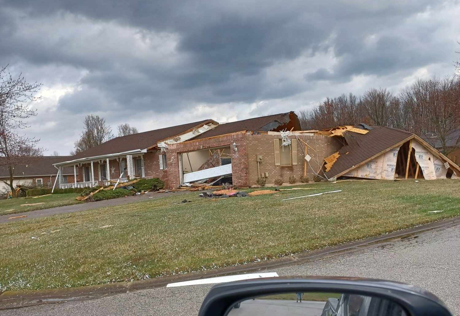 Tornados left a trail of damage in the Jefferson Manor subdivision near Hanover, Indiana on March 14.