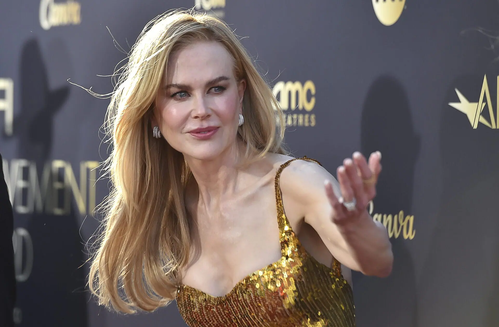 Nicole Kidman arrives at the 49th AFI Life Achievement Award honoring her on Saturday, April 27, 2024, at the Dolby Theatre in Los Angeles.