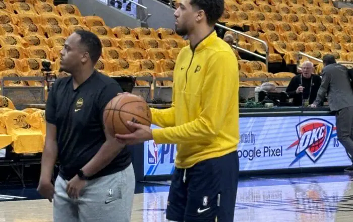 PHOTOS | Pacers warm up before critical Game 6