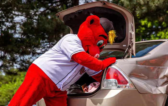 Victory Field hosts food drive-thru distribution