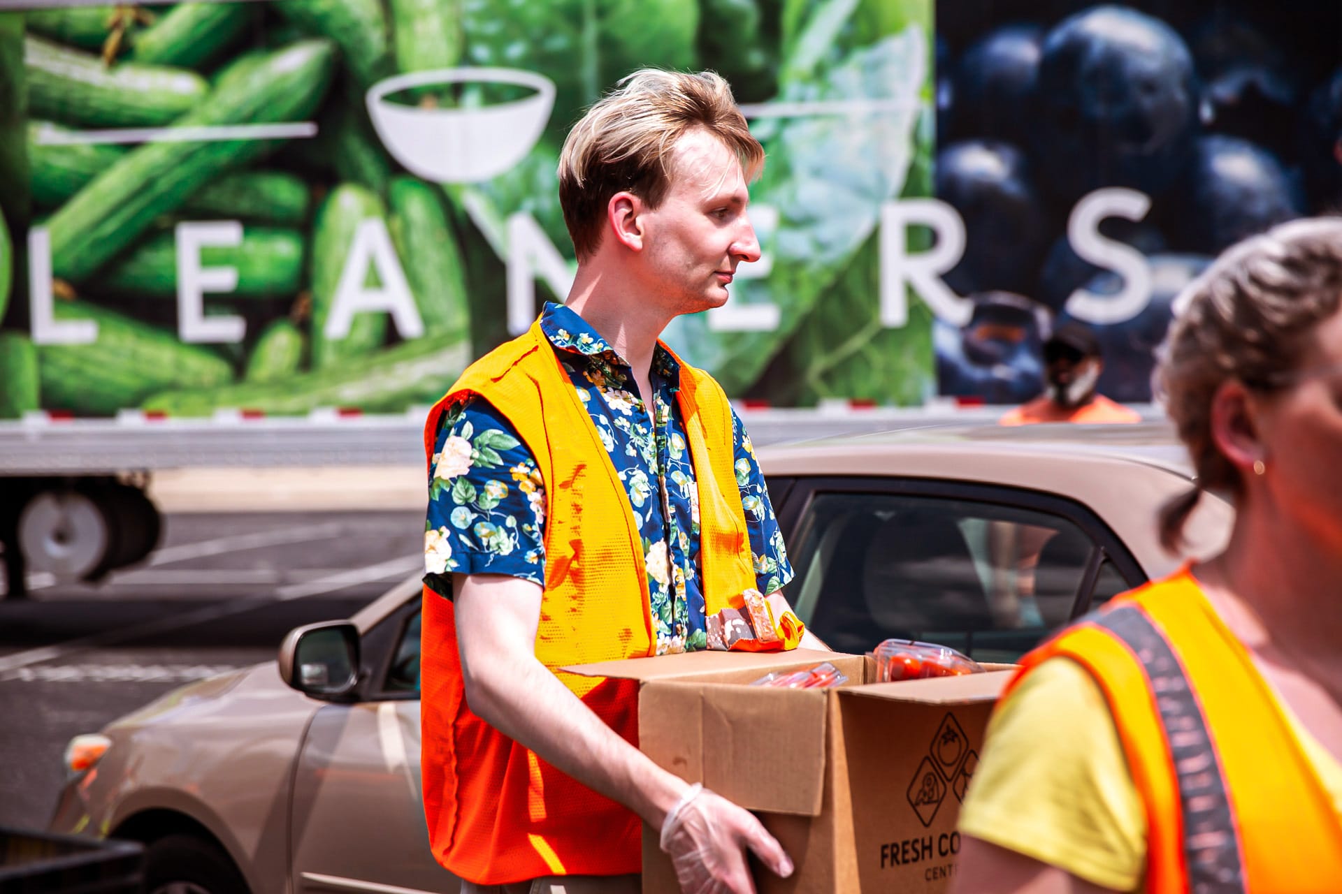 In partnership with Gleaners Food Bank of Indiana and the Indiana Women, Infants, and Children nutrition program, the Indianapolis Indians on May 23, 2024, host a food drive-thru distribution event for up to 500 households at Victory Field in Indianapolis. (Provided Photo/Cheyne Reiter of Indianapolis Indians)