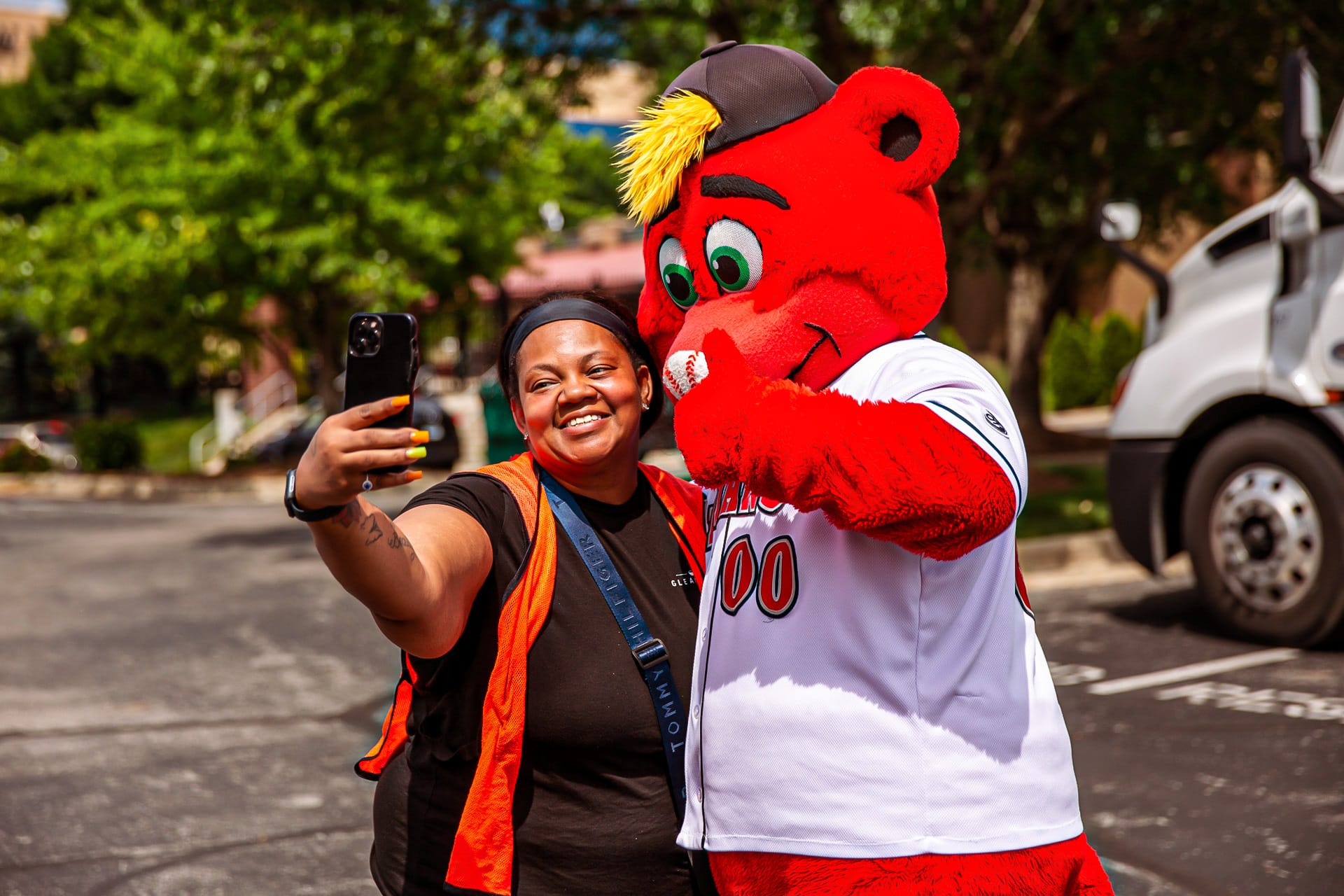 In partnership with Gleaners Food Bank of Indiana and the Indiana Women, Infants, and Children nutrition program, the Indianapolis Indians on May 23, 2024, host a food drive-thru distribution event for up to 500 households at Victory Field in Indianapolis. (Provided Photo/Cheyne Reiter of Indianapolis Indians)