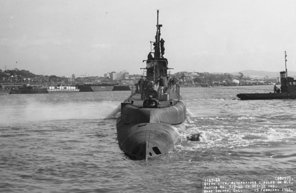 U.S. Navy archive photo of USS Harder taken Feb. 19, 1944, roughly six months before her sinking. (Photo by Naval History and Heritage Command via CNN Newsource)